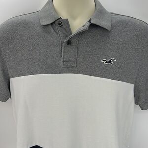 Hollister color block short sleeve polo size small